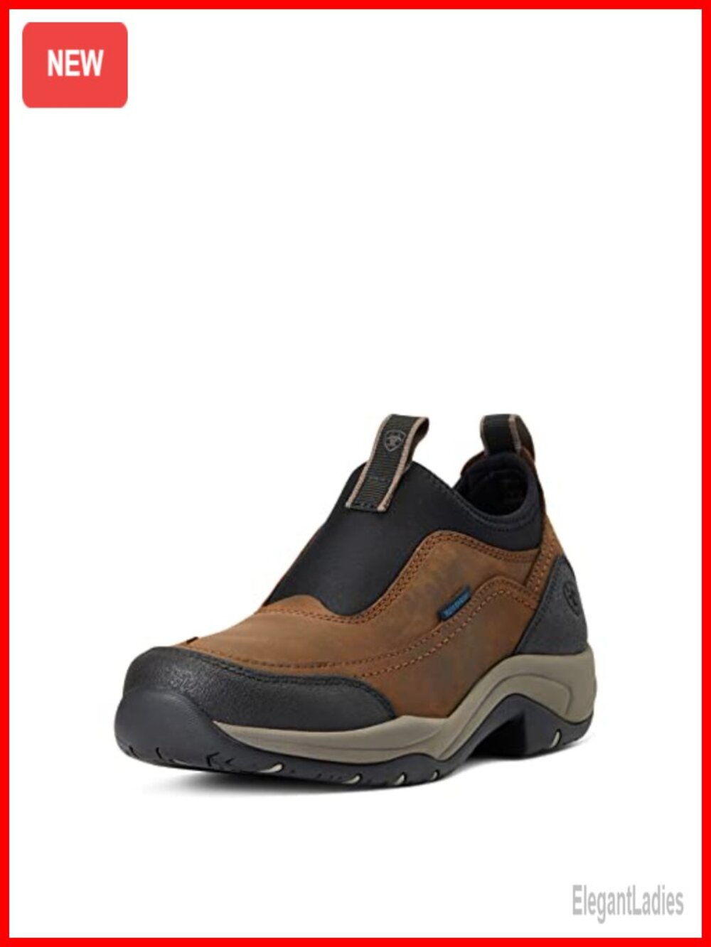 Waterproof Full-Grain Leather Equestrian Boots Round Toe Block Heel